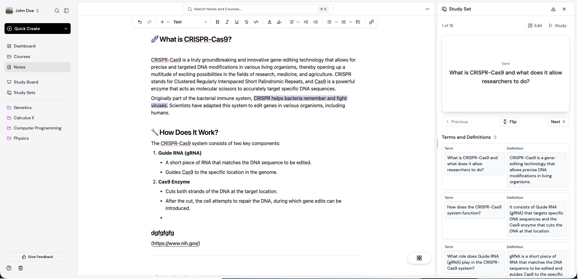 Editor view