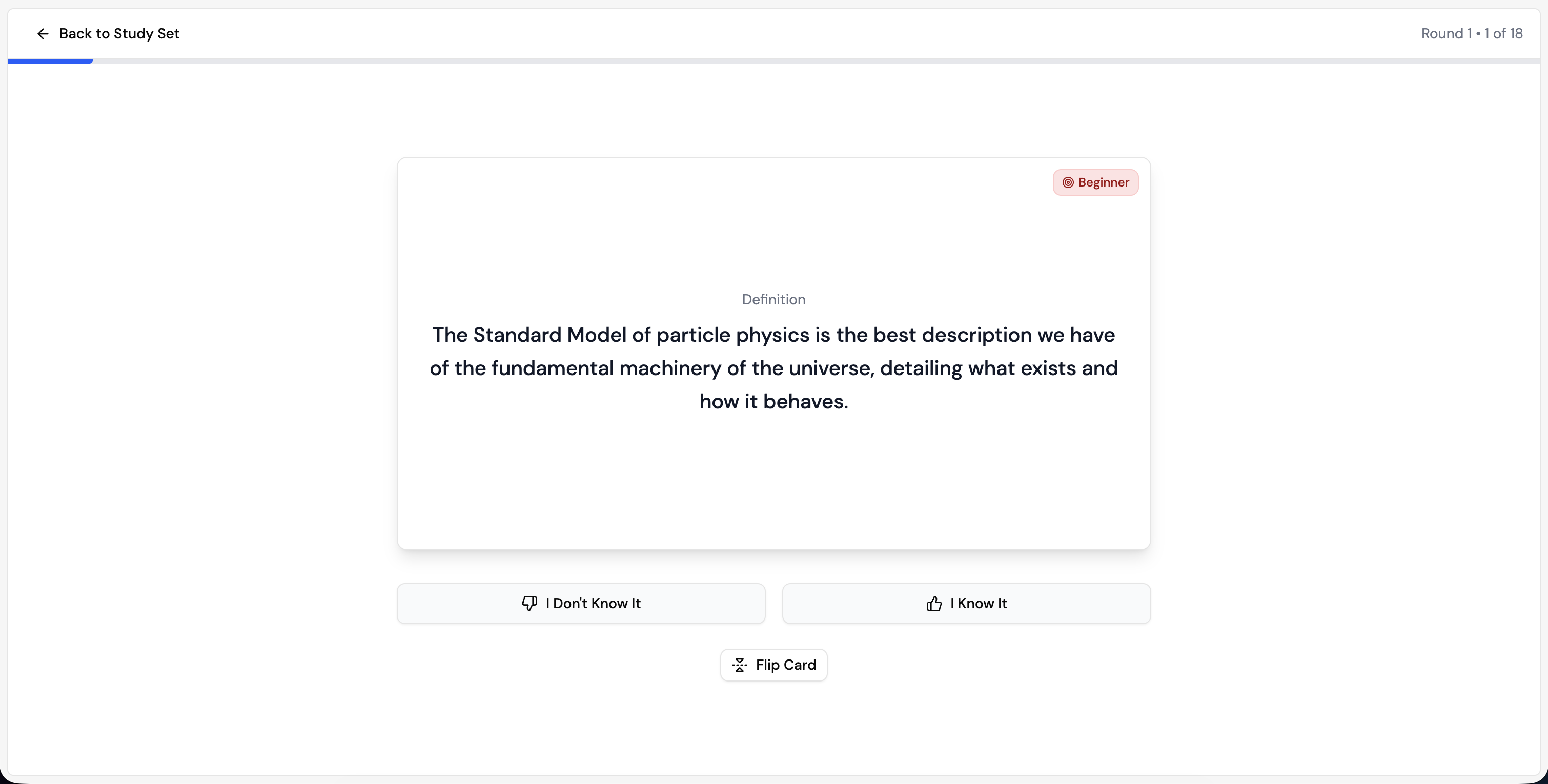 Flashcard UI