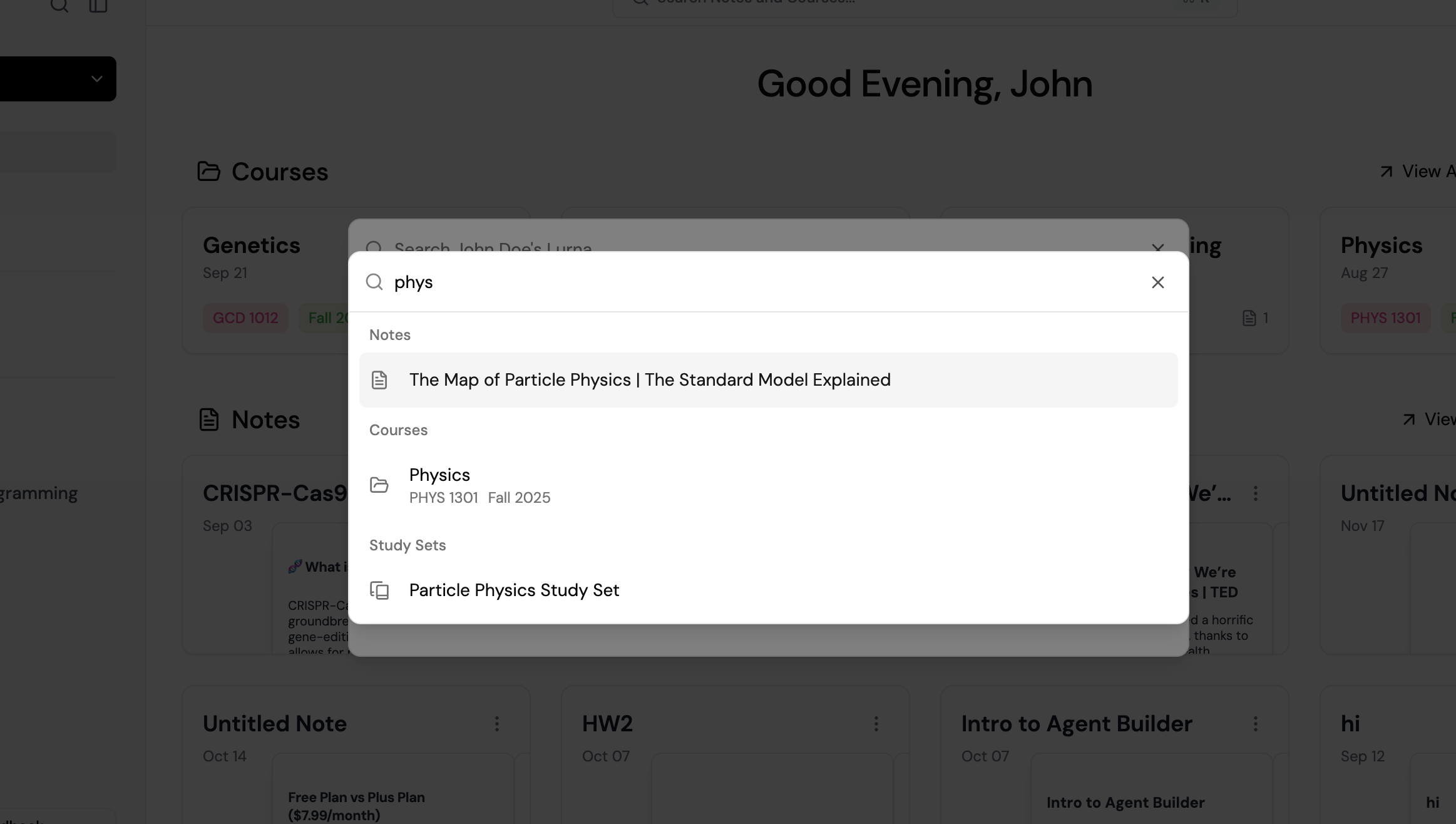 Search UI example